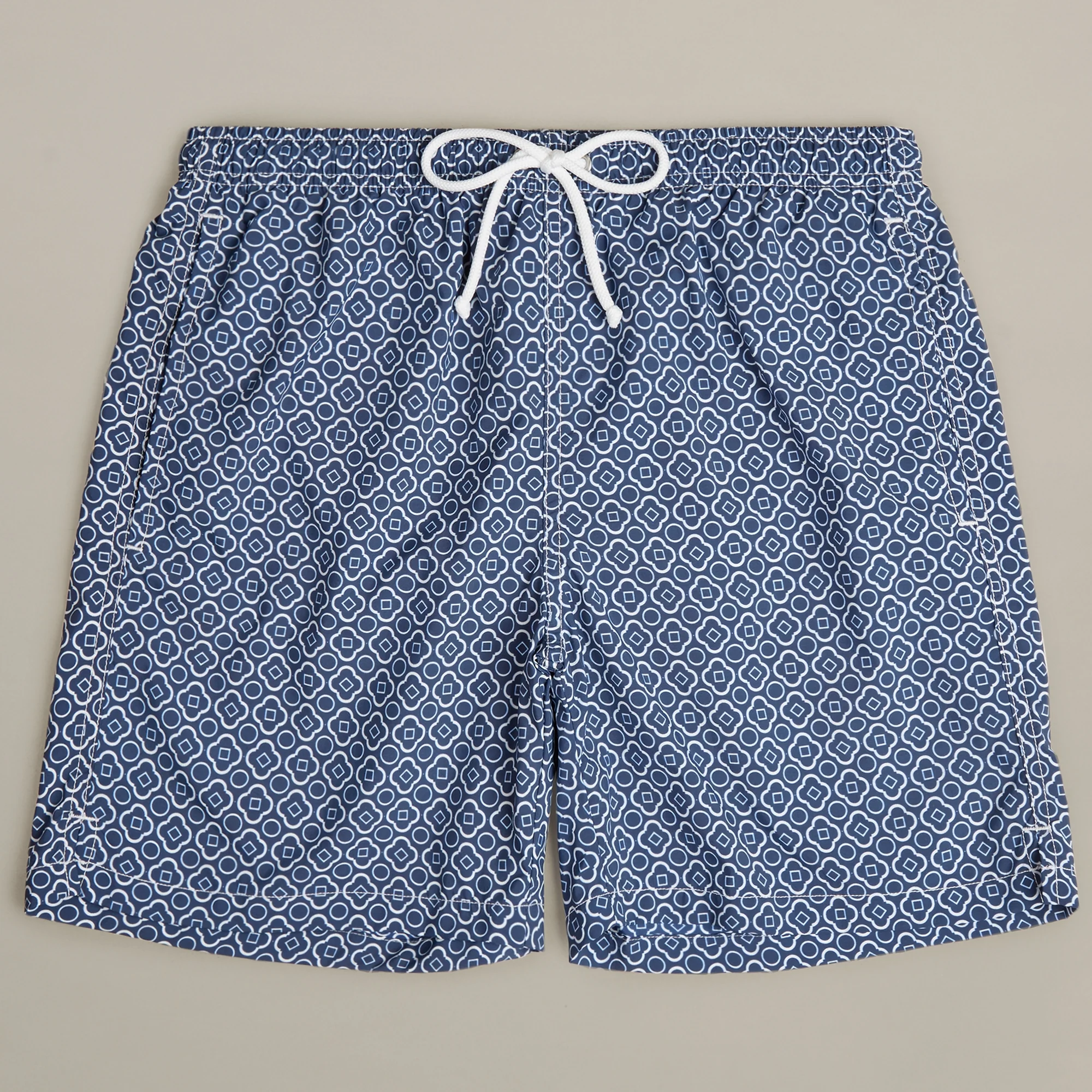 Mosaic Print Swimming Trunks In Navy - Image 4