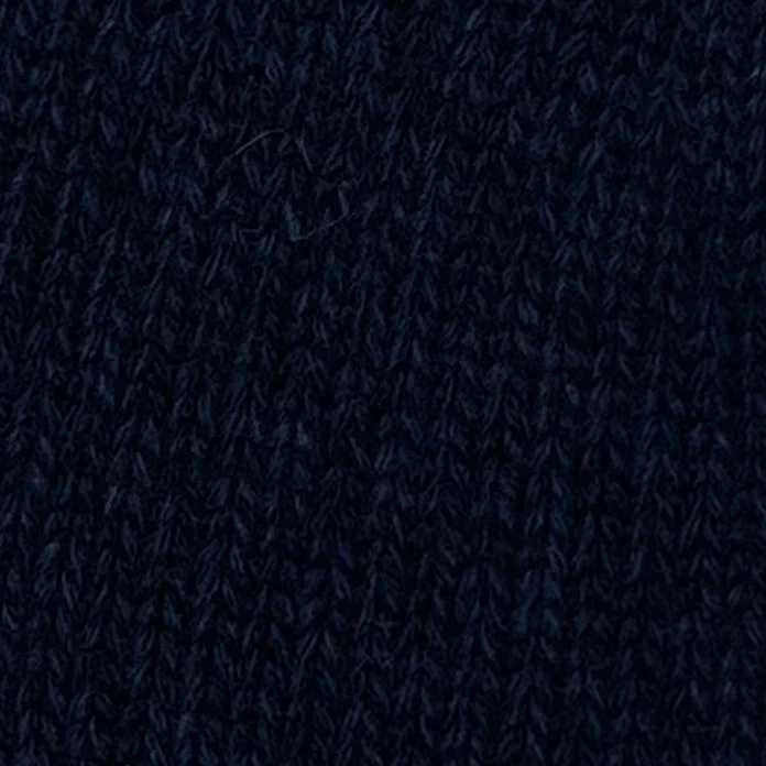 Muskox Knitted Beanie Hat in Dark Navy - Image 2