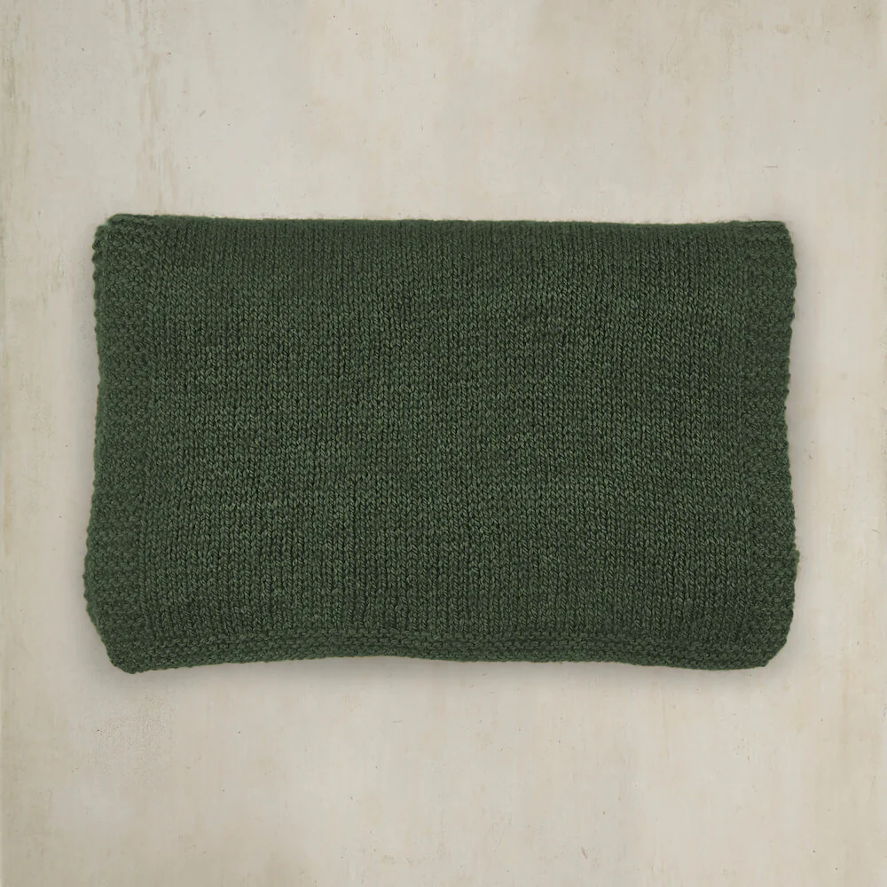 Muskox Knitted Scarf in Forest - Image 2
