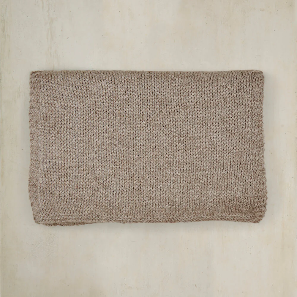 Muskox Knitted Scarf In Dark Natural - Image 2