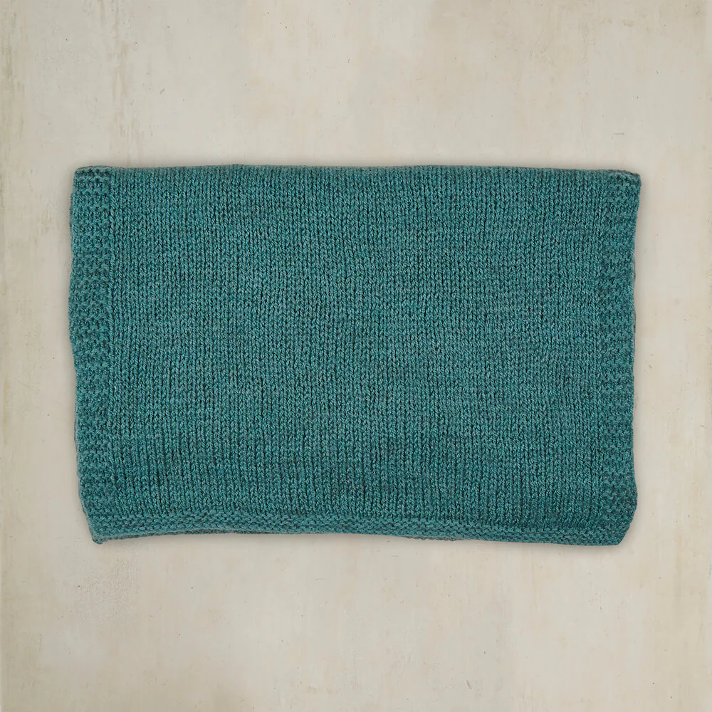 Muskox Knitted Scarf In Green - Image 2