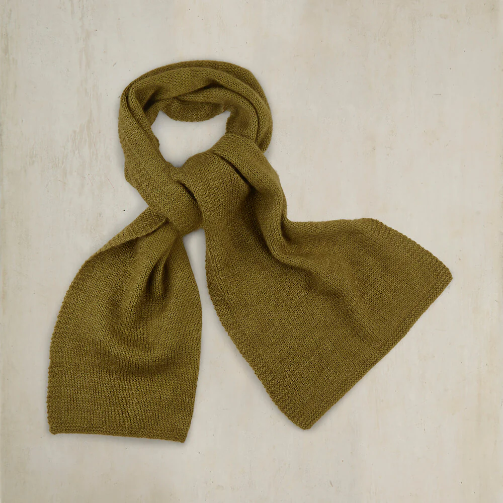 Muskox Knitted Scarf In Khaki