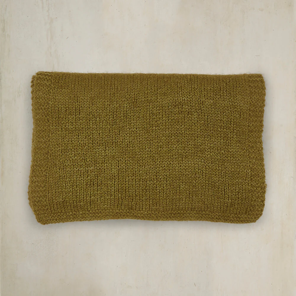 Muskox Knitted Scarf In Khaki - Image 2