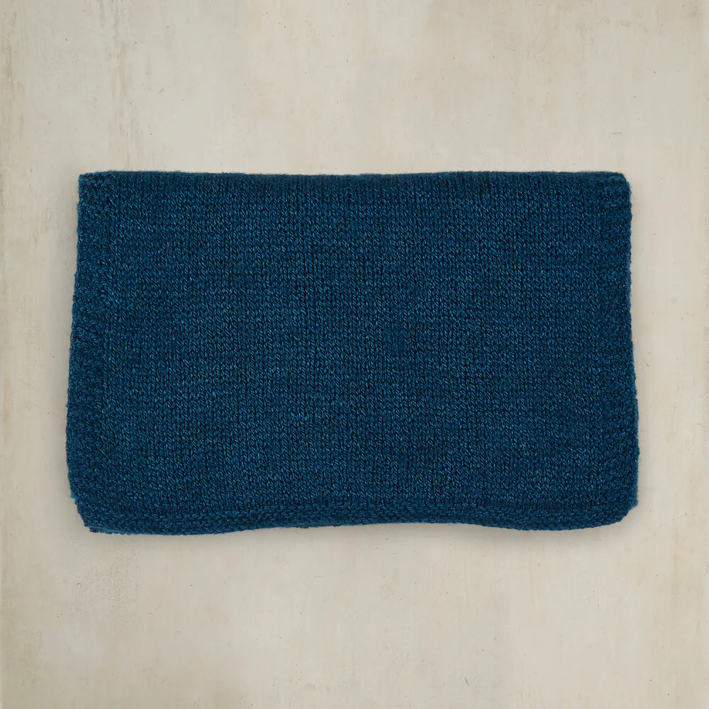 Muskox Knitted Scarf In Petrol - Image 2