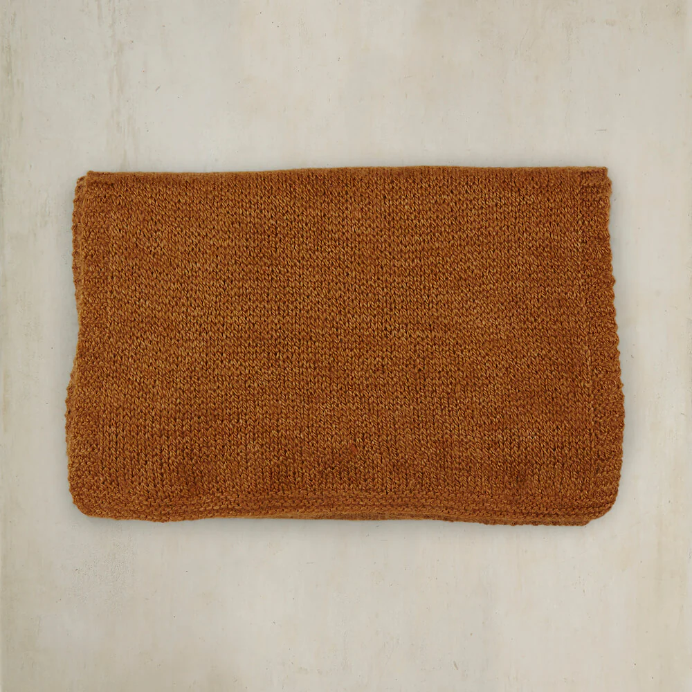 Muskox Knitted Scarf In Tobacco - Image 3
