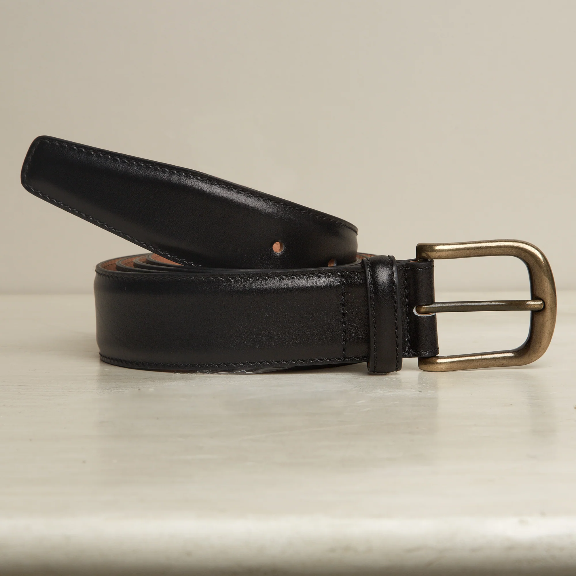 Smooth Nappa Leather Belt In Black