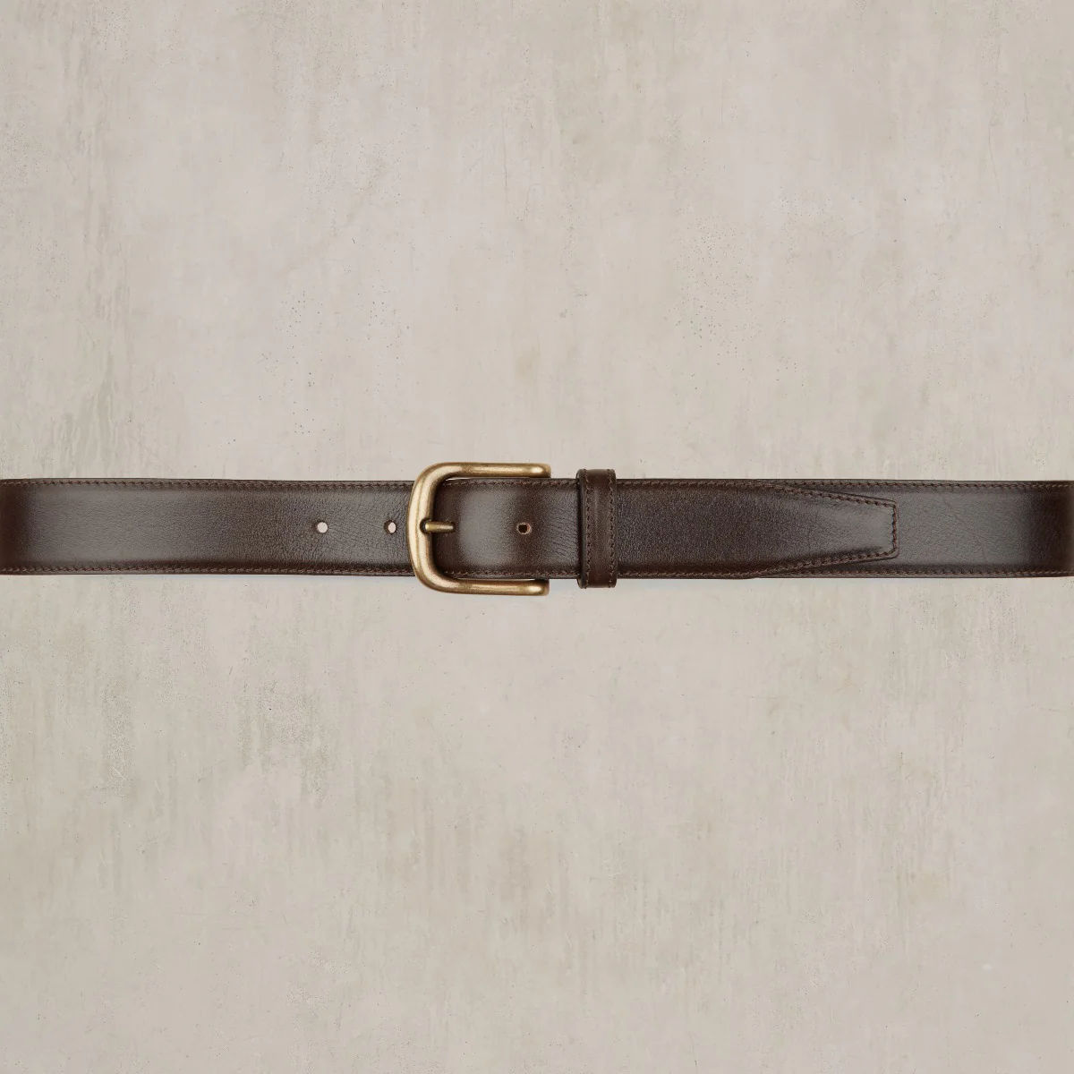 Smooth Nappa Leather Belt In Dark Brown - Image 2