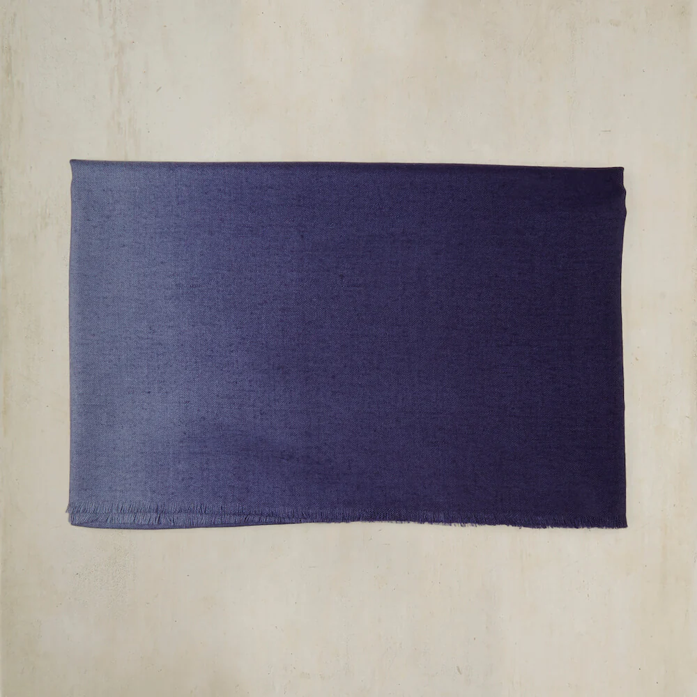 Ombre Cashmere Scarf In Dark Navy And Charcoal - Image 2