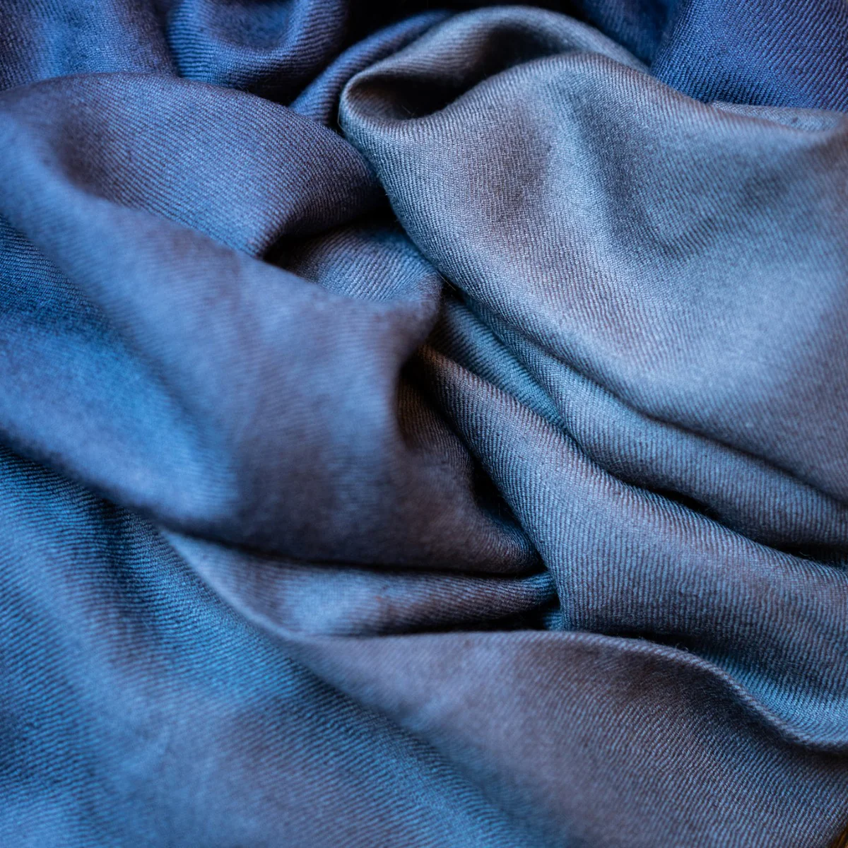 Ombre Cashmere Scarf In Dark Navy And Charcoal - Image 3