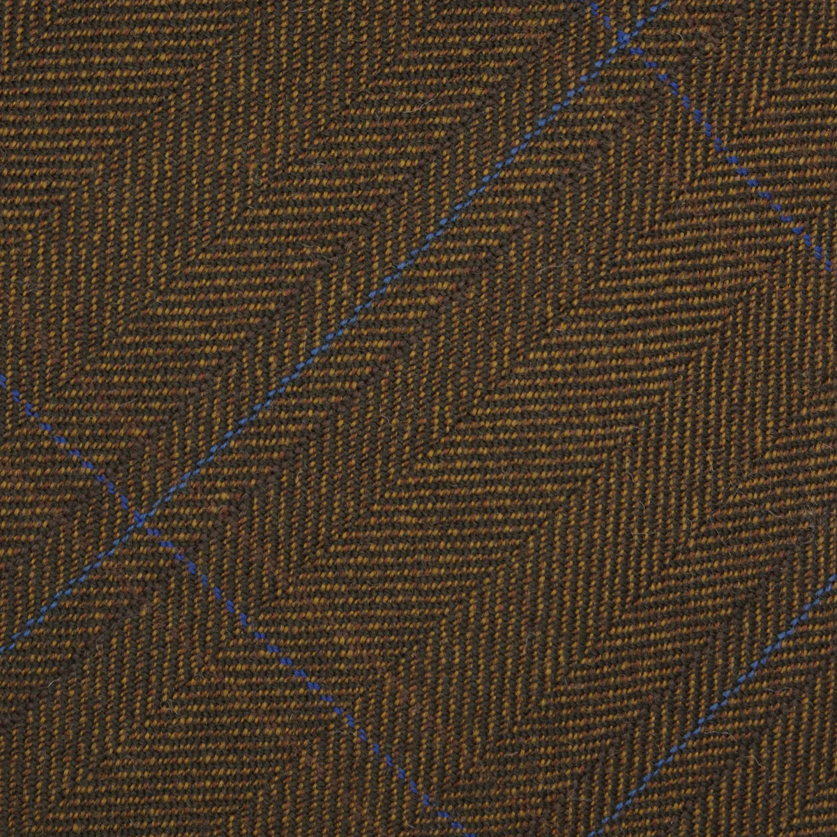 Overcheck Herringbone Tie in Brown - Image 2