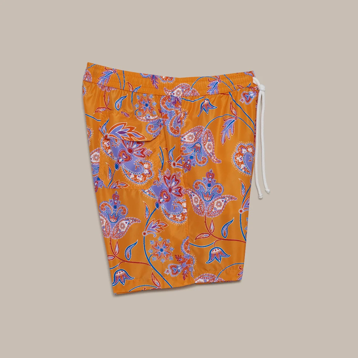 Paisley Print Swimming Shorts In Orange - Image 2