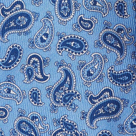 Paisley Printed Tie In Blue - Image 3
