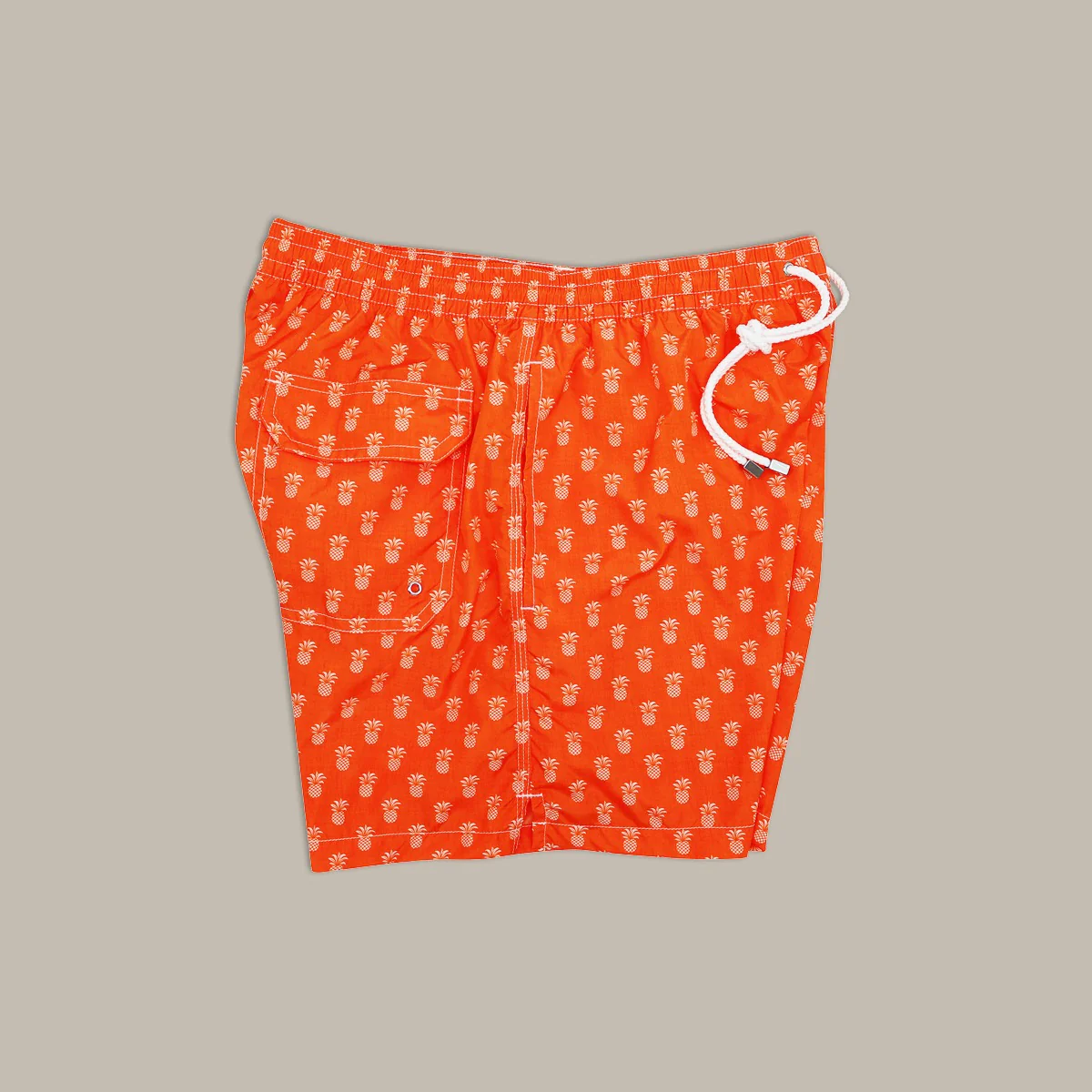 Pineapple Print Swim Shorts in Orange - Image 2