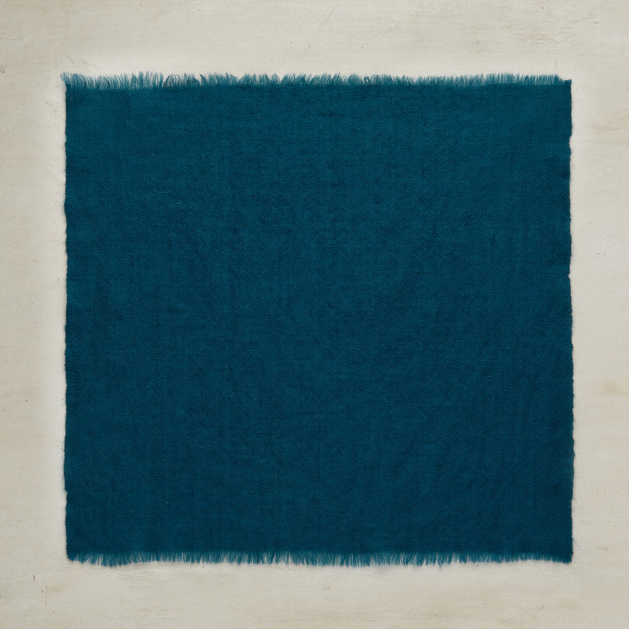 Hand Woven Cashmere Pocket Square In Teal