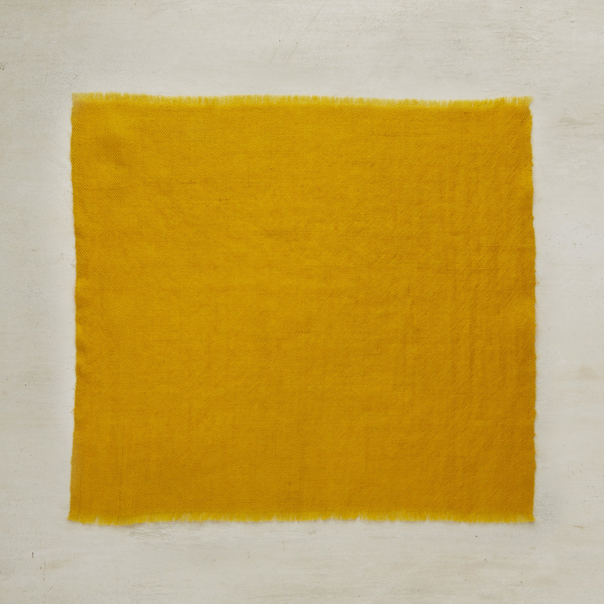 Hand Woven Cashmere Pocket Square In Yellow