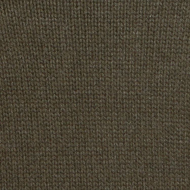 12Ply Plain Knit Cashmere Sweater In Khaki - Image 4