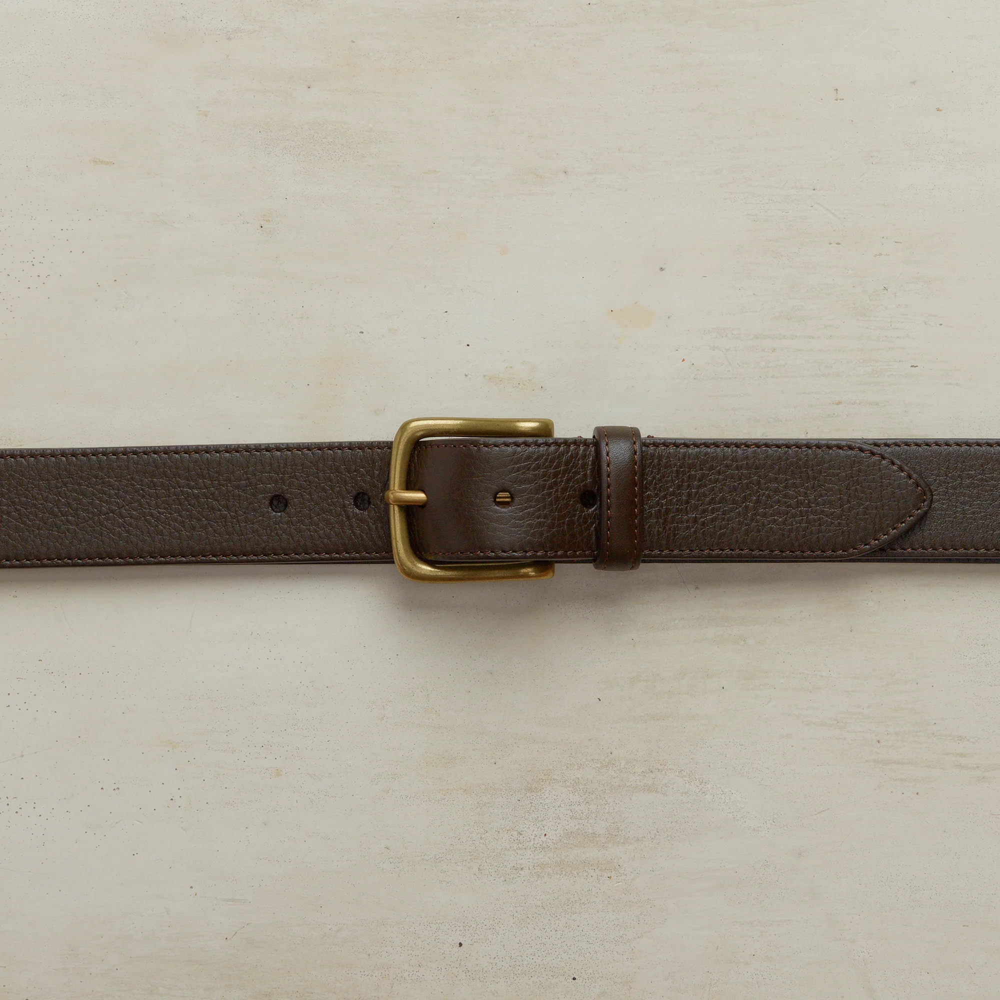 Plain Leather Belt In Brown - Image 2