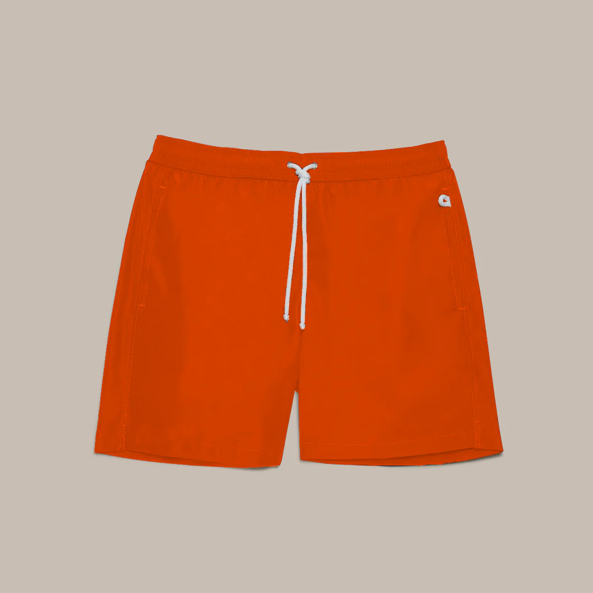 Plain Swimming Trunks In Orange