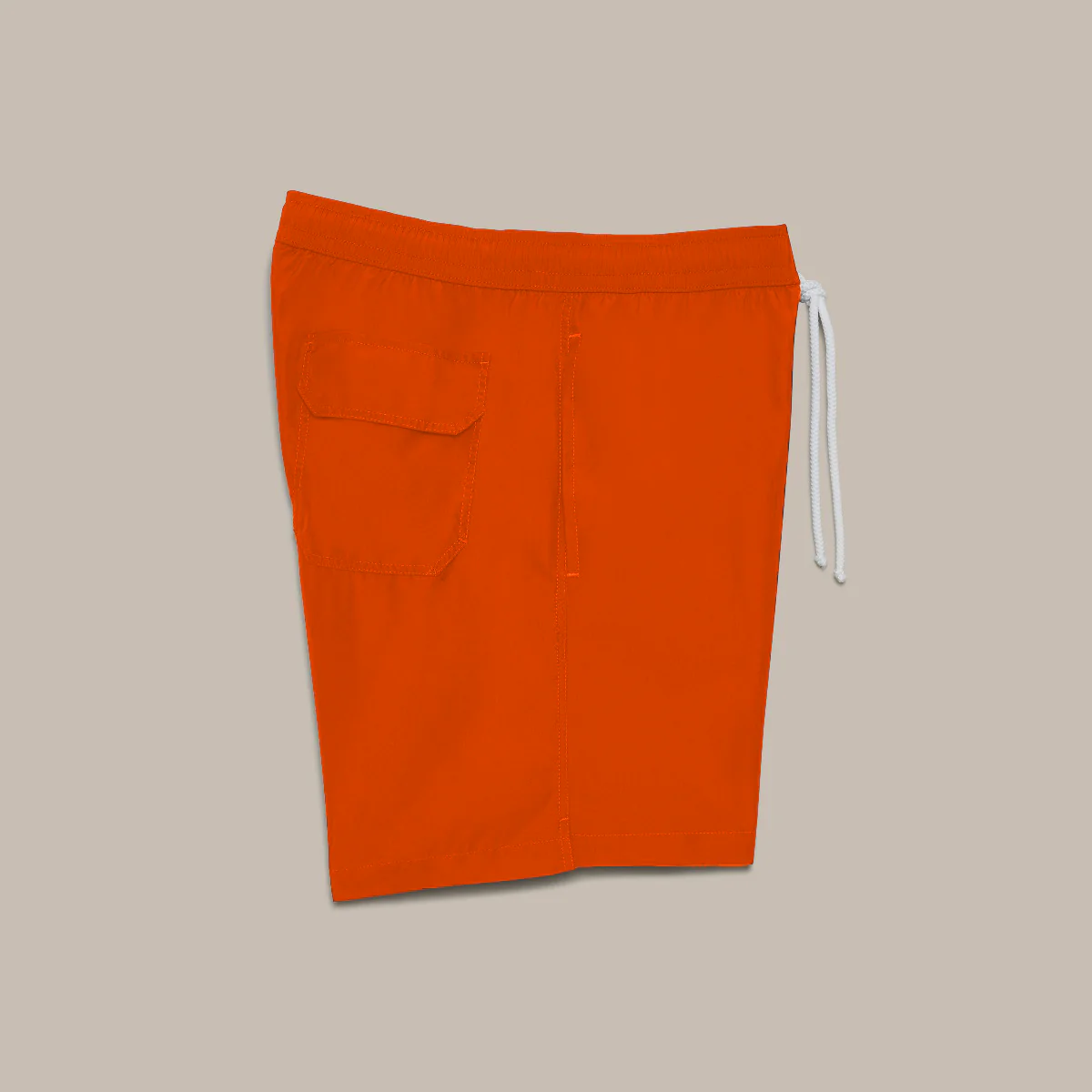 Plain Swimming Trunks In Orange - Image 2