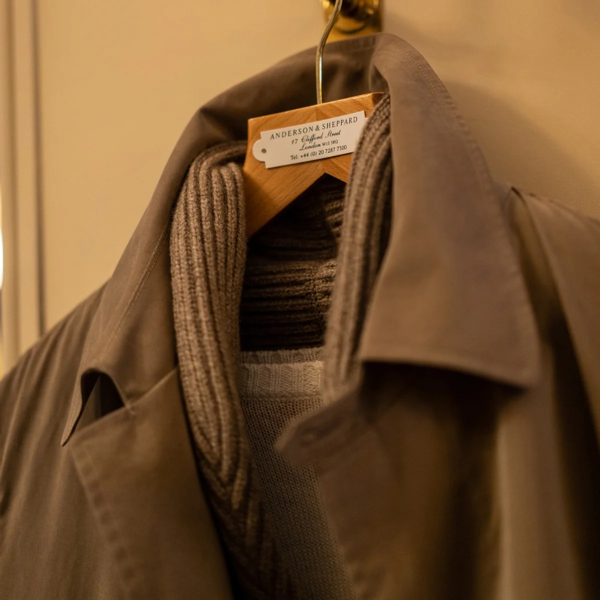 Regular Microfibre Raincoat In Dark Natural - Image 2