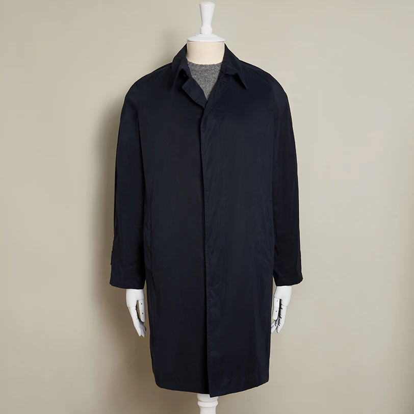 Regular Microfibre Raincoat In Dark Navy