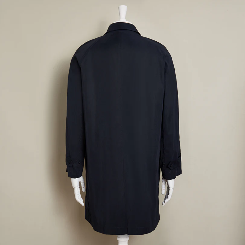 Regular Microfibre Raincoat In Dark Navy - Image 7