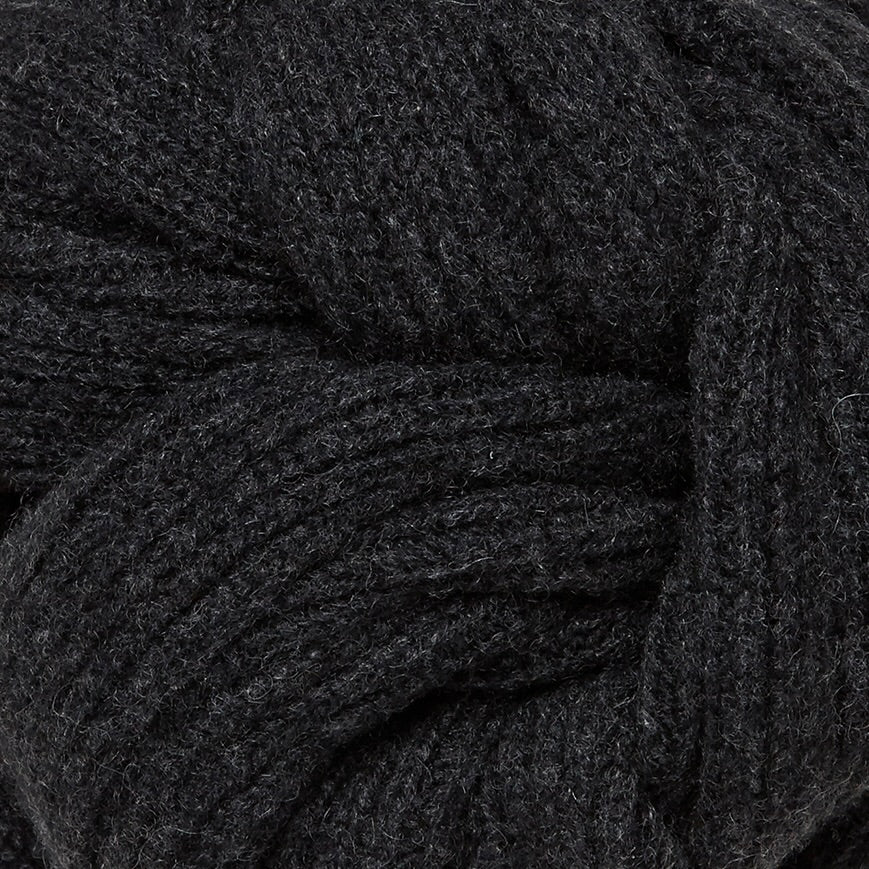 Ribbed Cashmere Scarf In Charcoal - Image 3