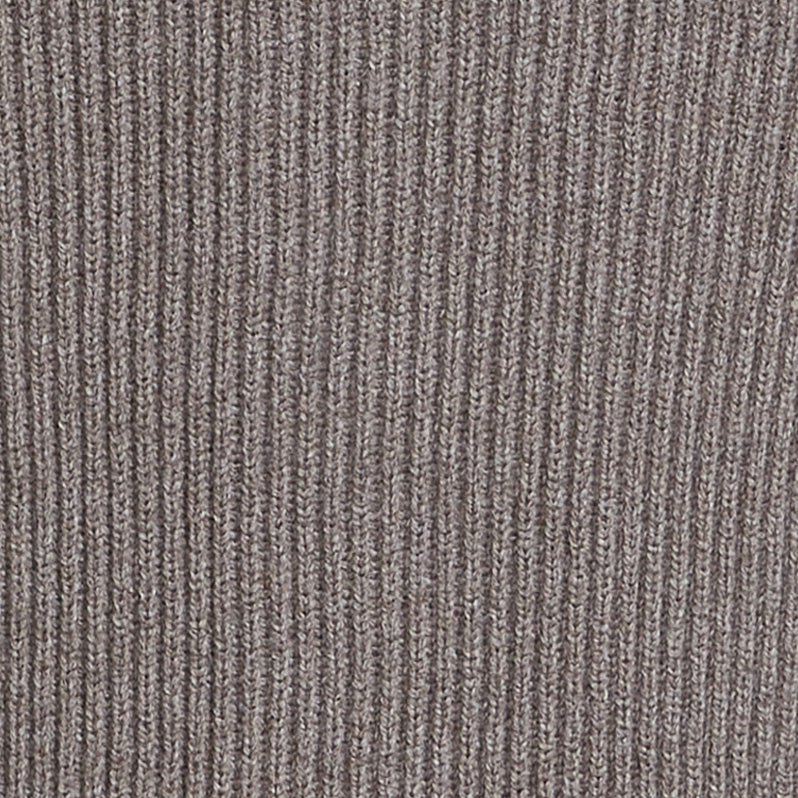 Ribbed Shawl Collar Cashmere Blend Cardigan In Dark Natural - Image 4