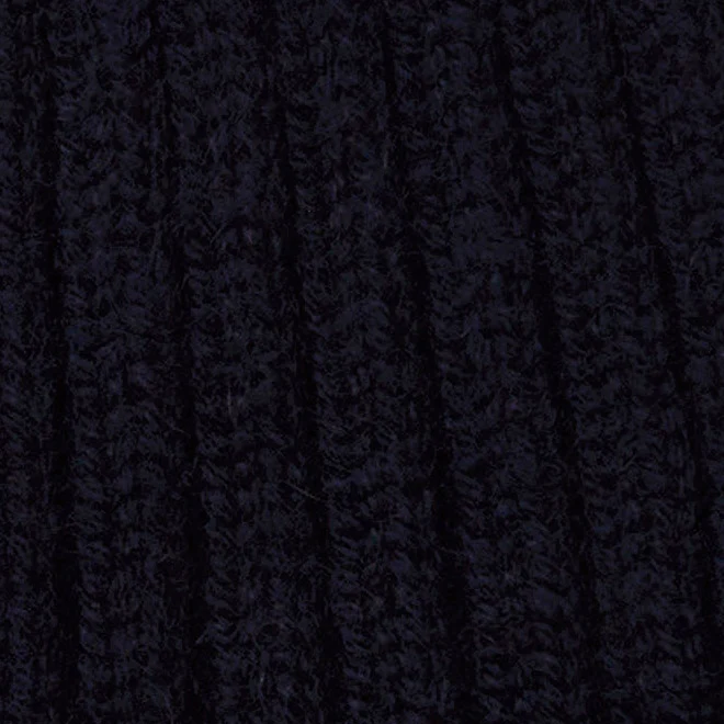 Ribbed Cashmere Knitted Hat In Dark Navy - Image 2