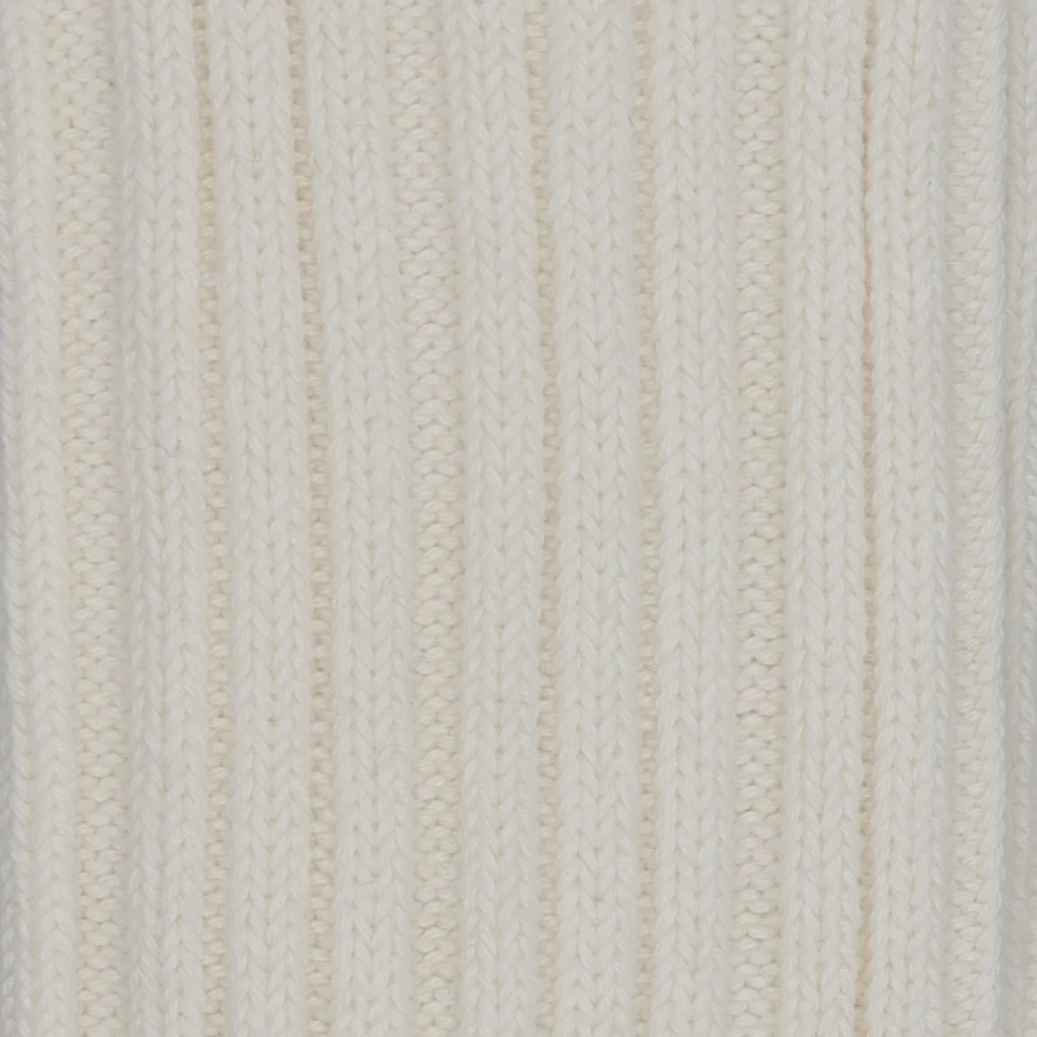 Ribbed Cotton Socks in White - Image 3