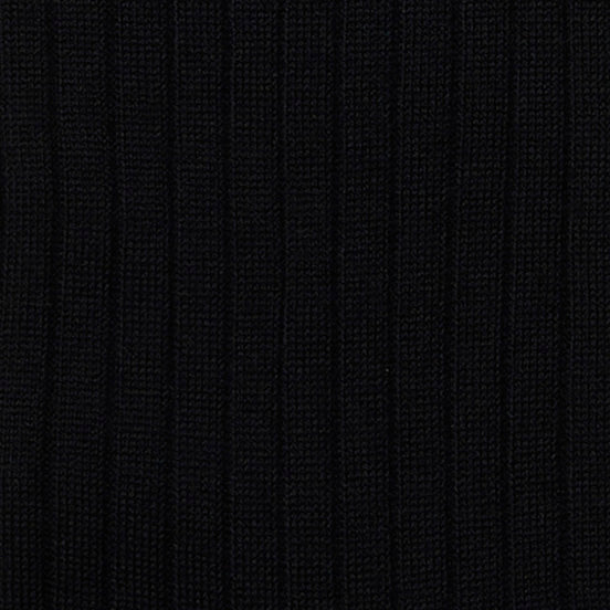 Ribbed Extrafine Merino Socks in Black - Image 2