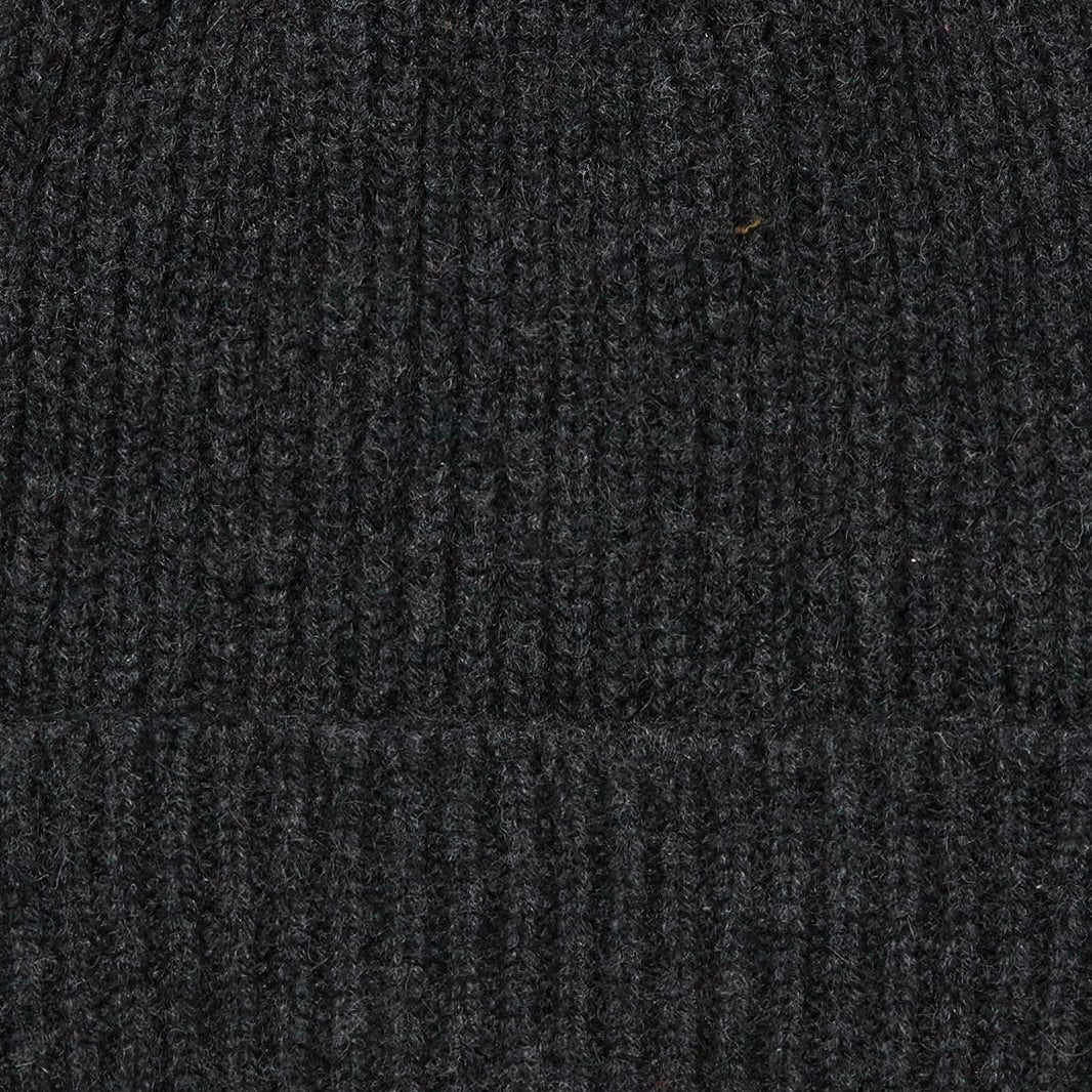 Ribbed Knit Cashmere Hat In Charcoal - Image 2