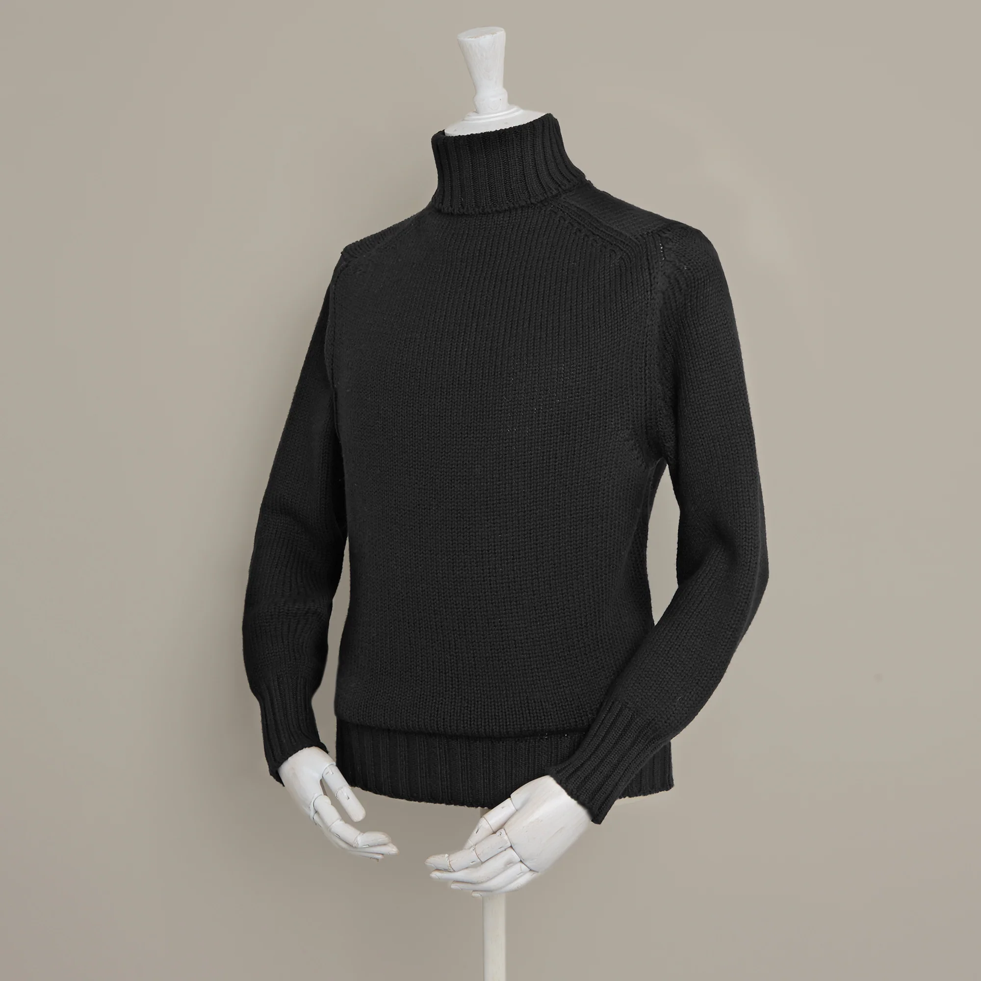 Roll Neck Merino Pullover in Charcoal - Image 4