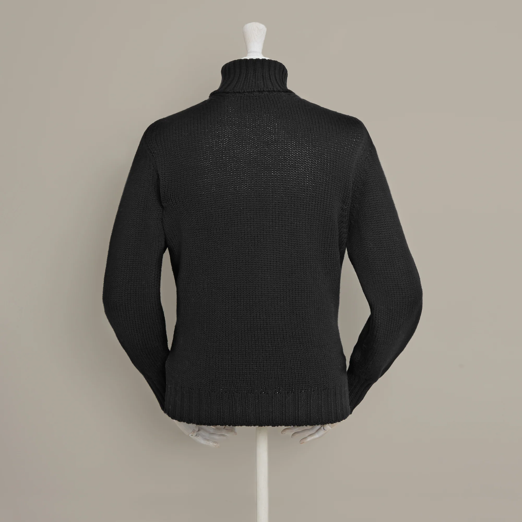 Roll Neck Merino Pullover in Charcoal - Image 5