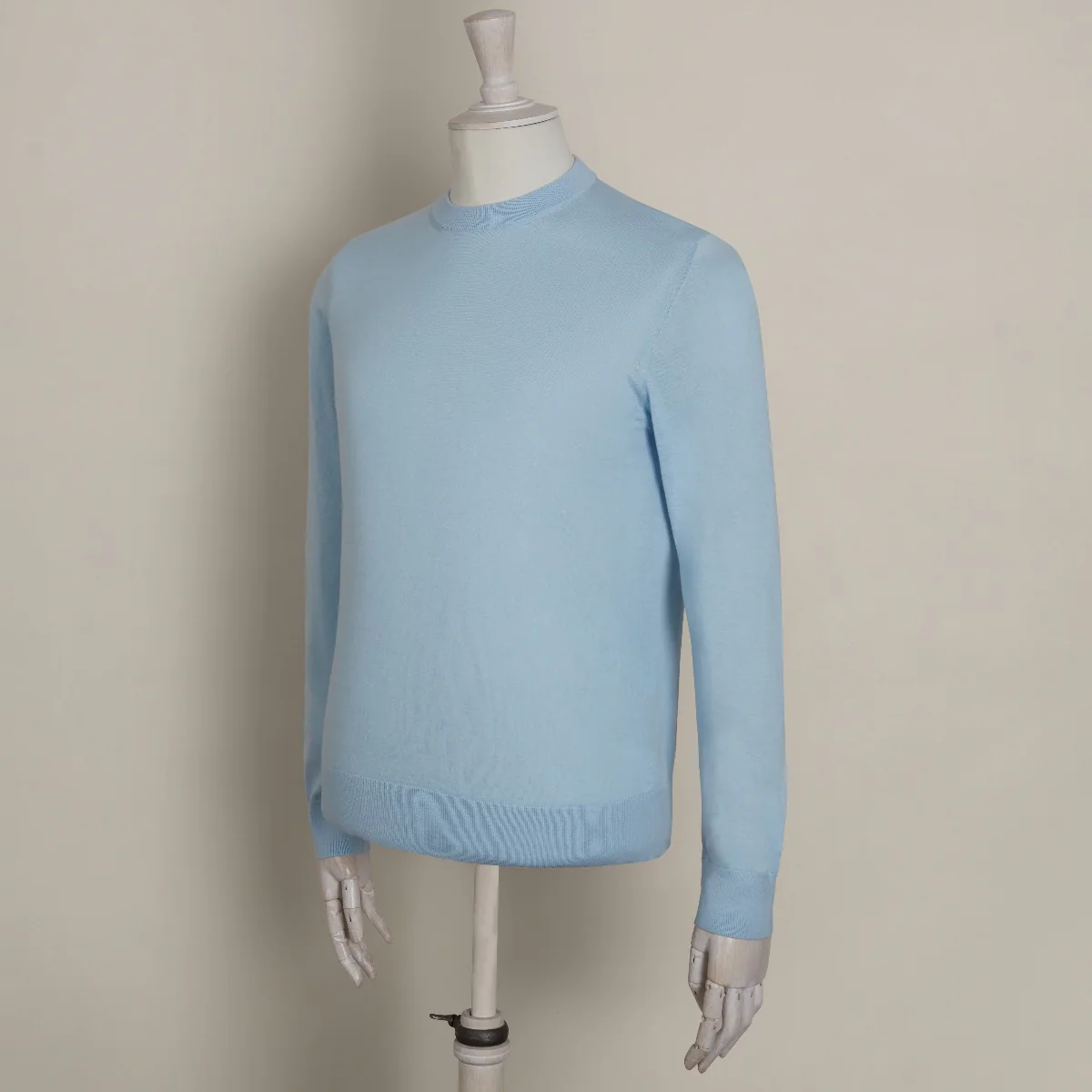 Sea Island Cotton Sweater in Sky - Image 2