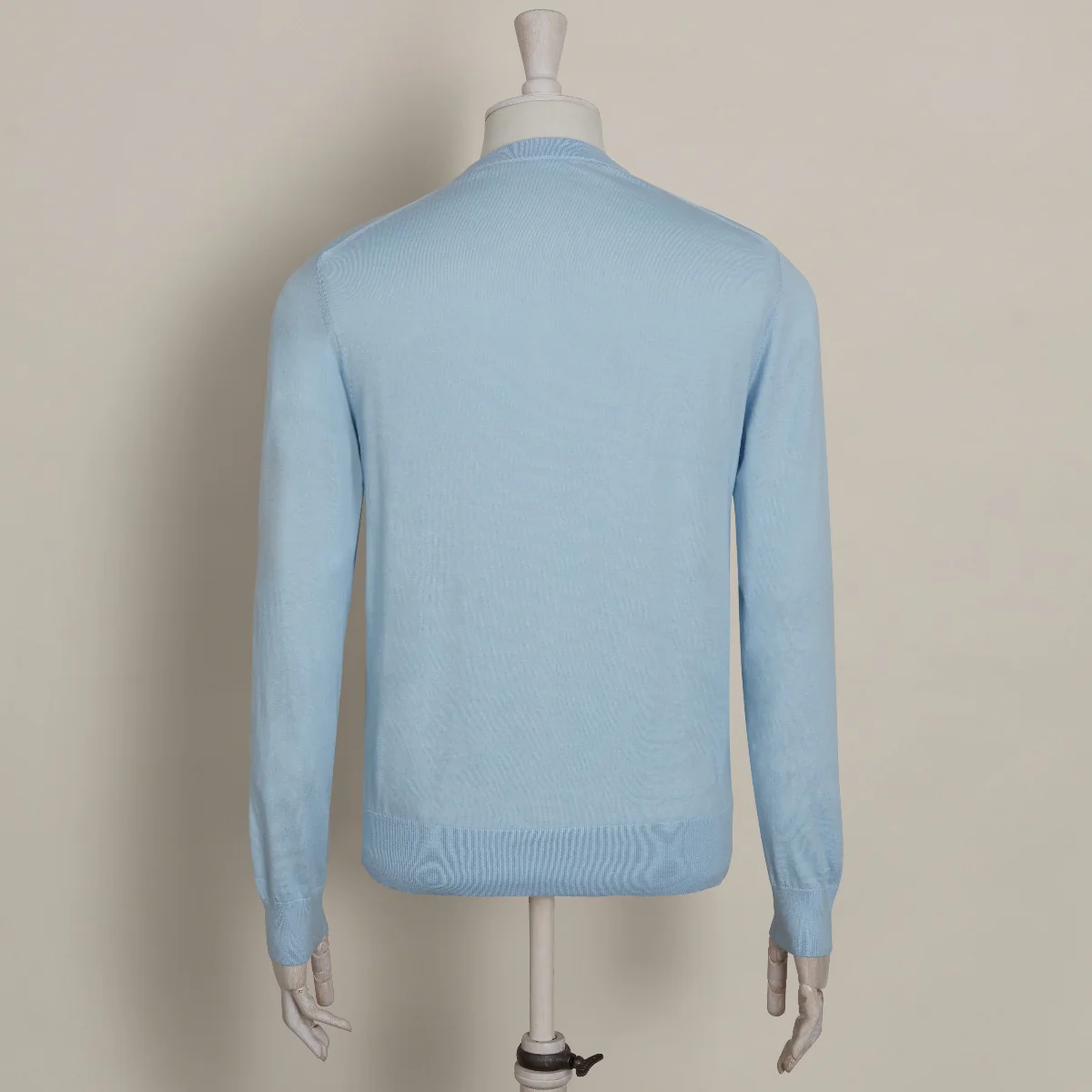 Sea Island Cotton Sweater in Sky - Image 3