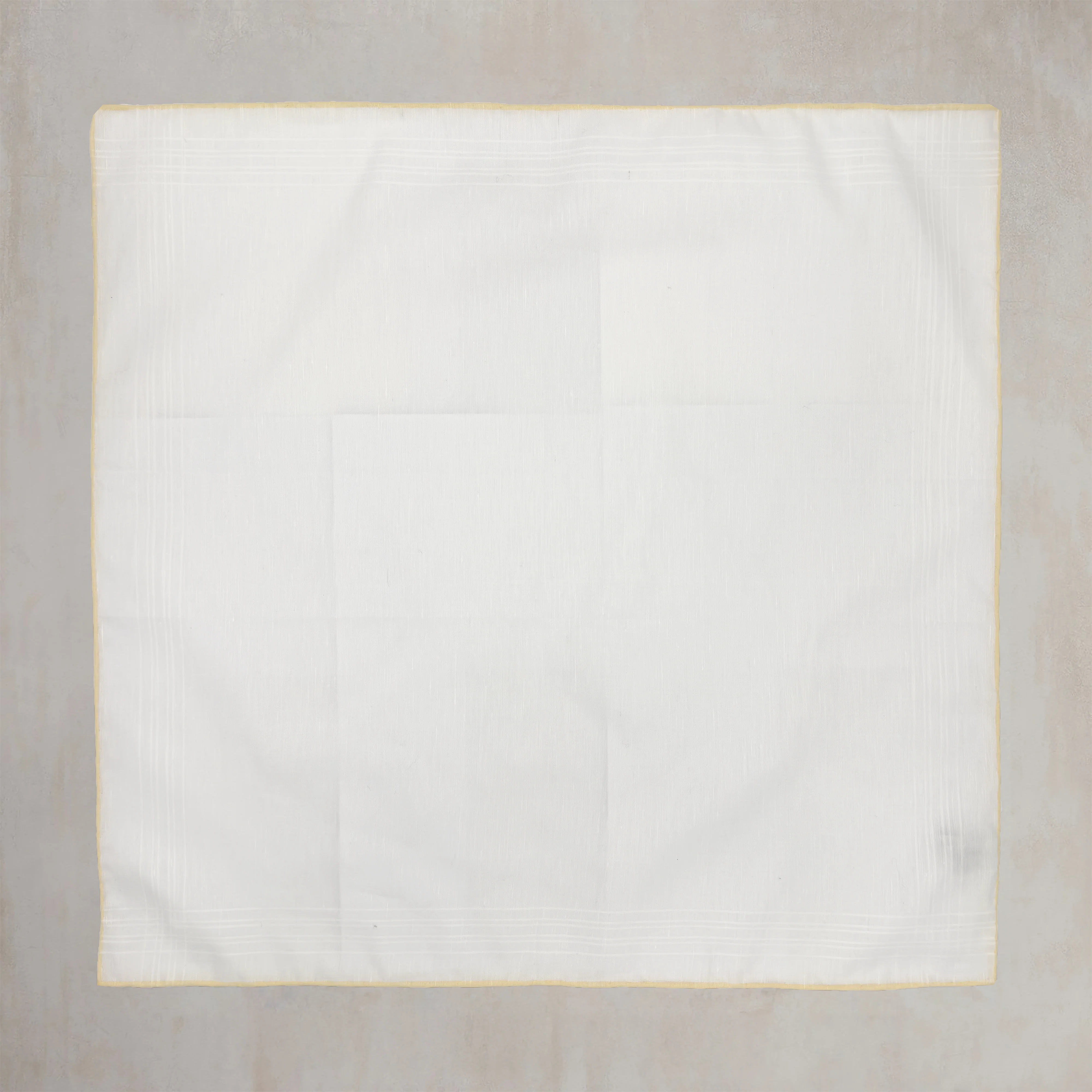 Self Checked Patterned Pocket Square In White
