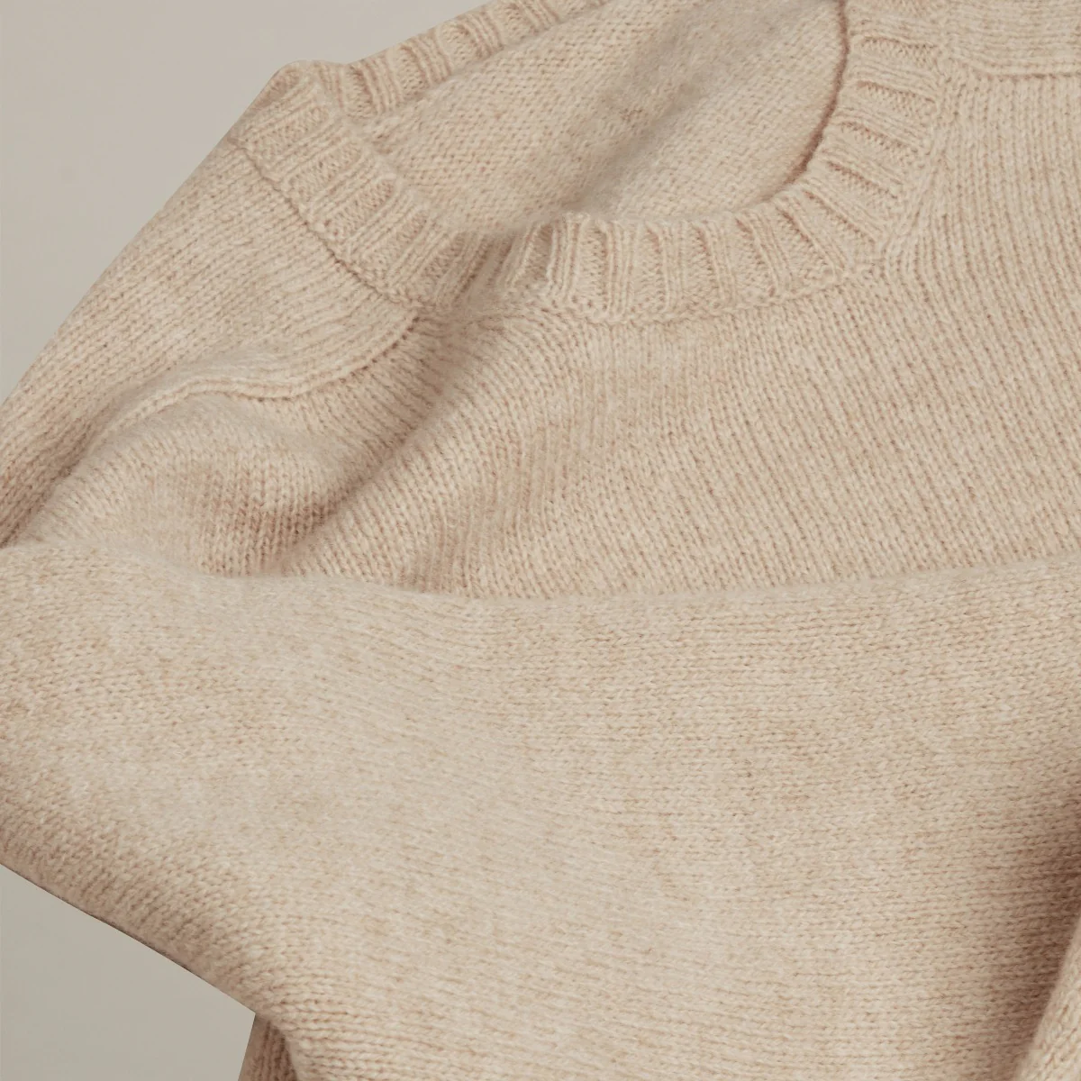 Shetland Sweater In Almond - Image 4