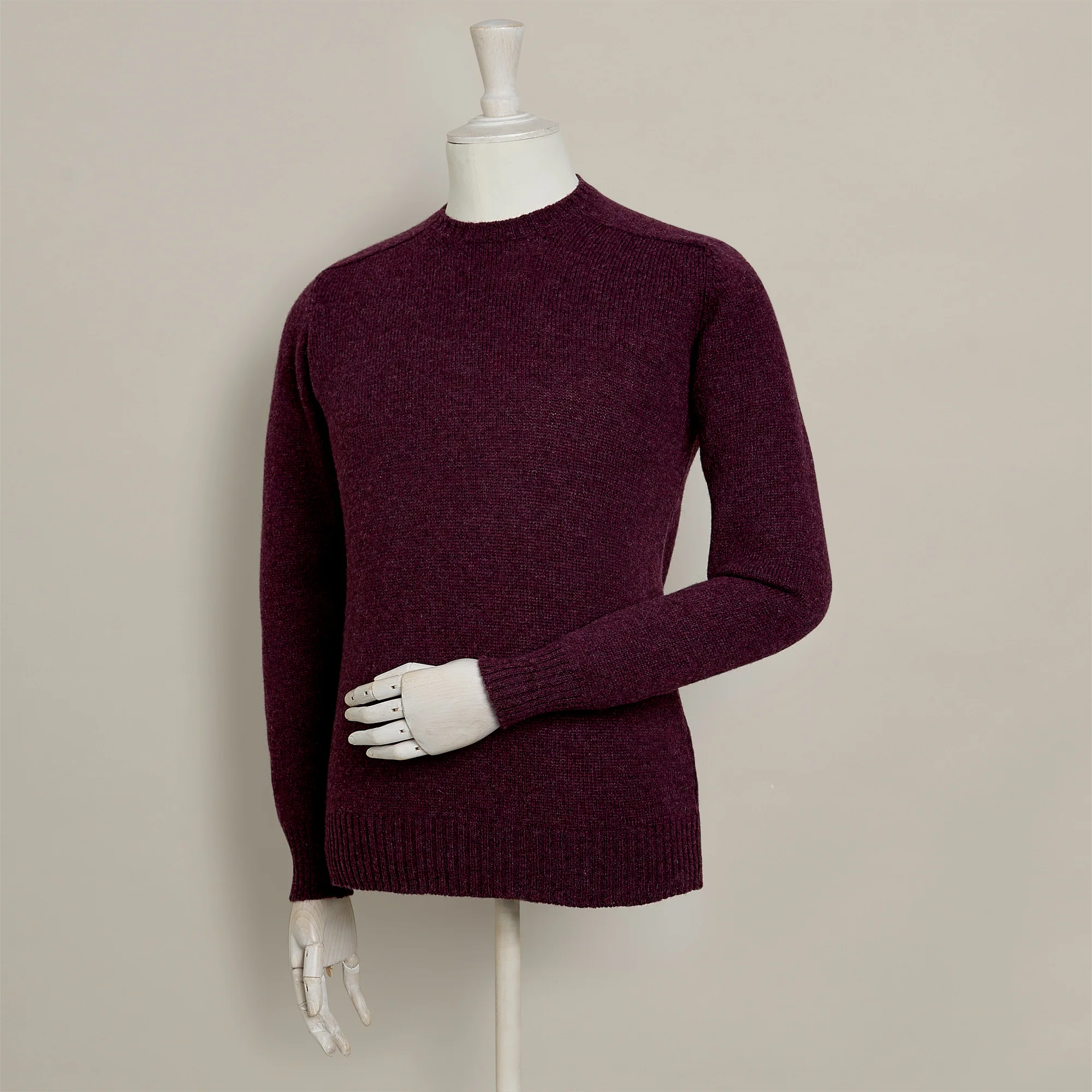 Shetland Sweater In Berry - Image 2