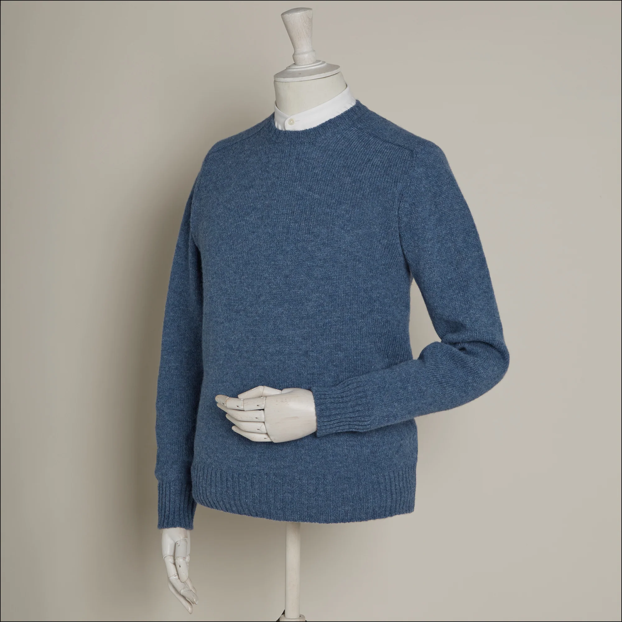 Shetland Sweater In Blue - Image 2