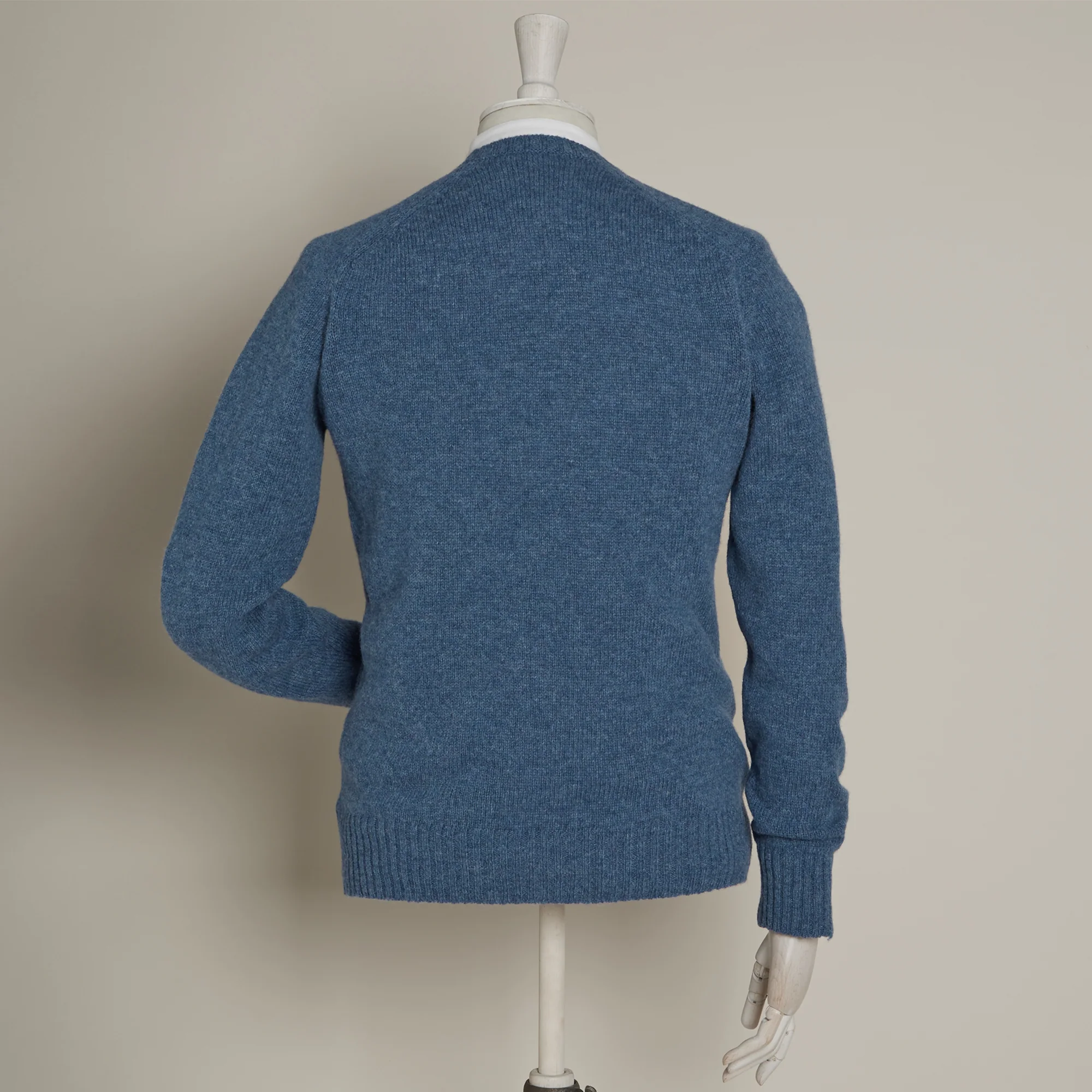 Shetland Sweater In Blue - Image 3