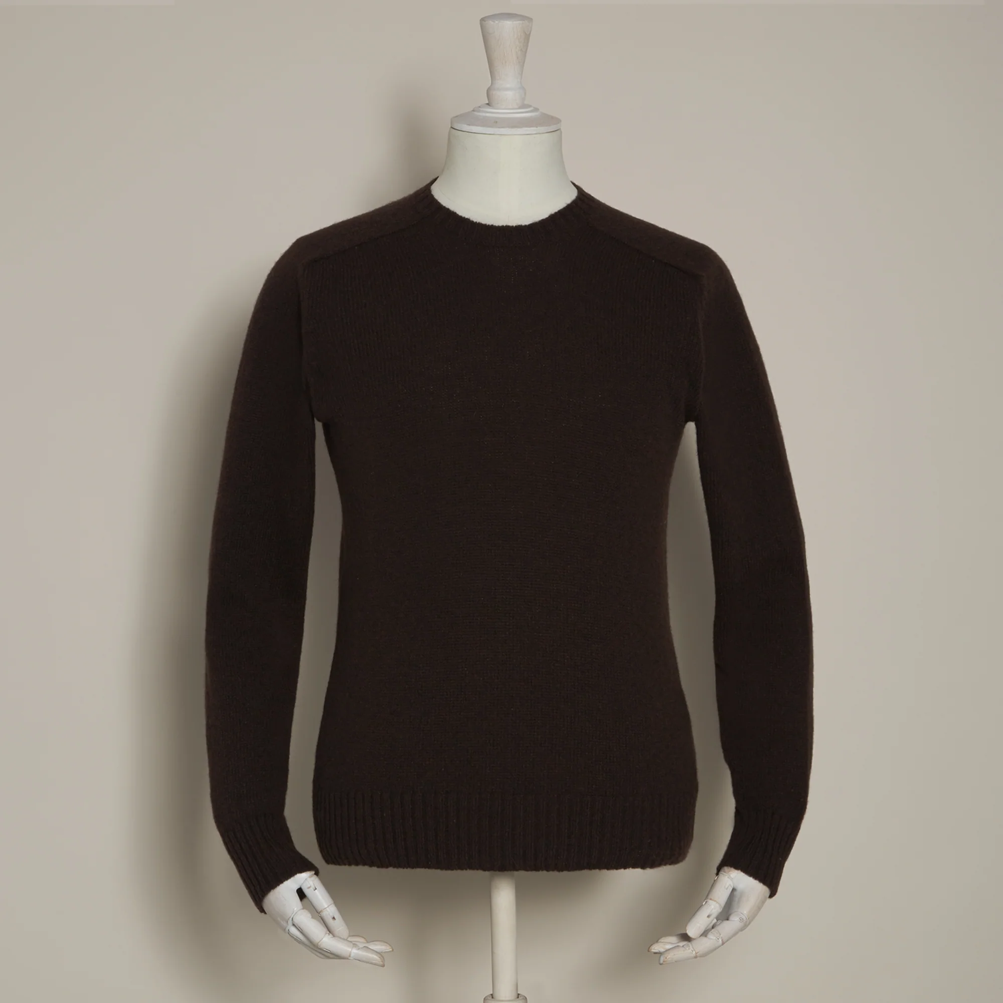 Shetland Sweater In Dark Brown