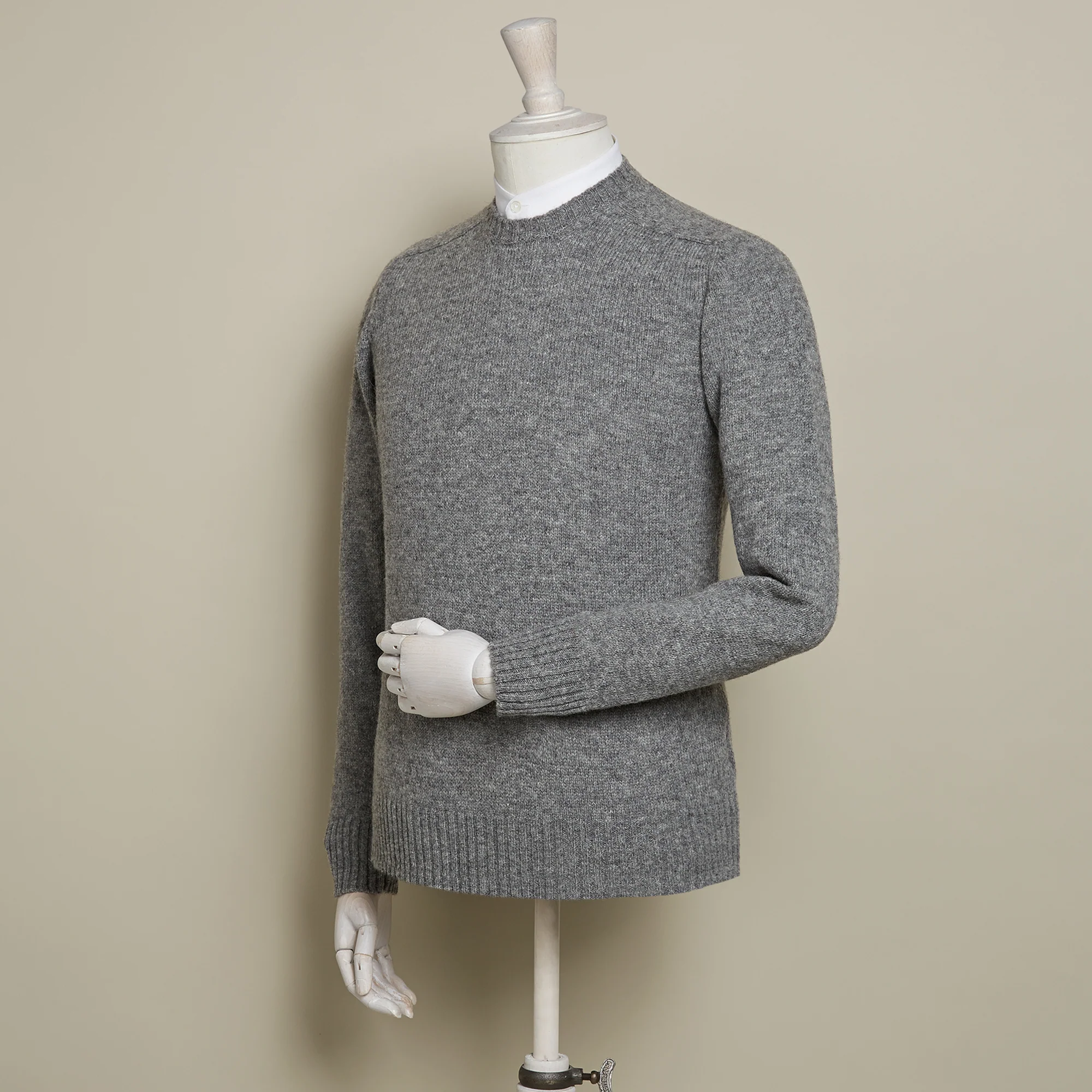 Shetland Sweater In Flannel - Image 2
