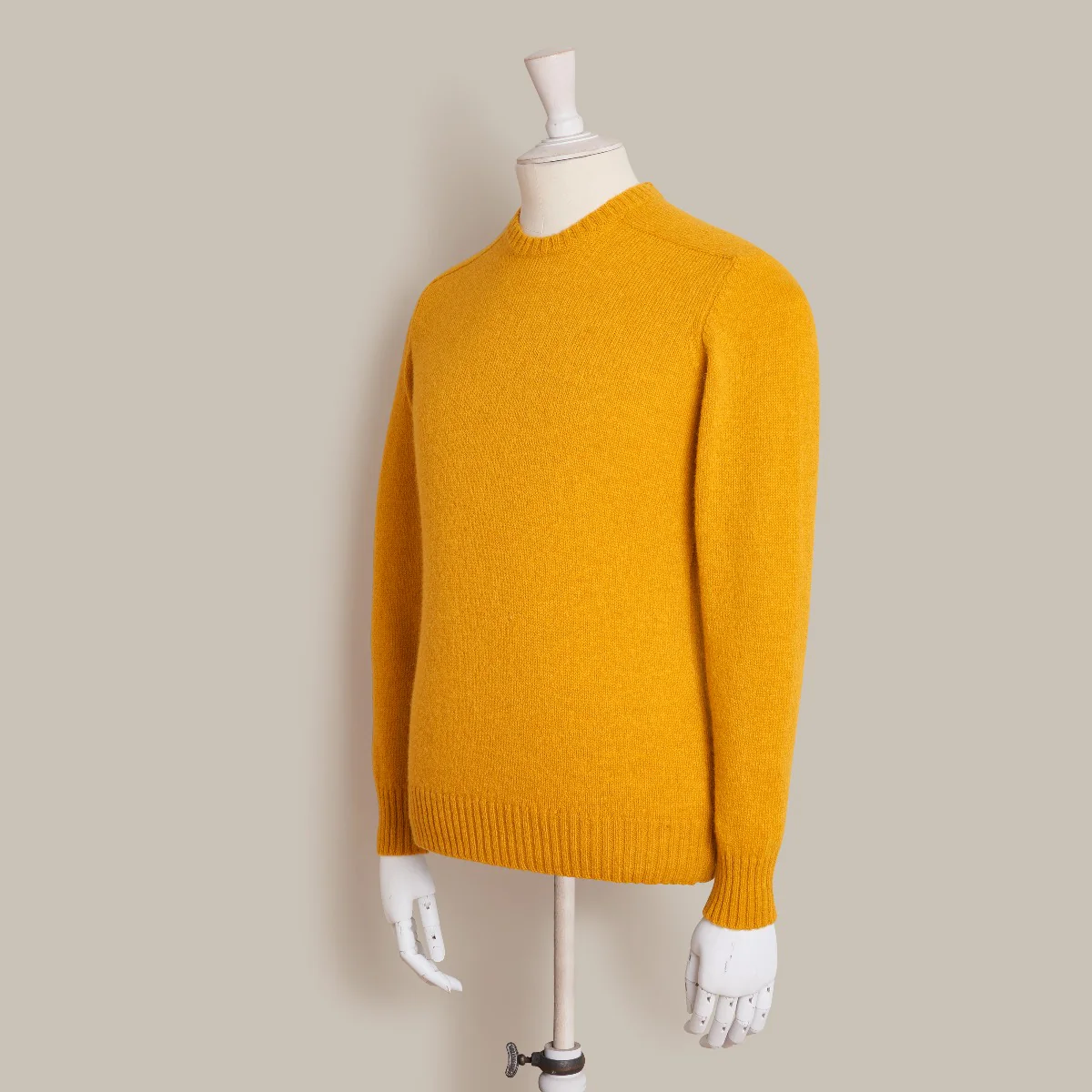 Shetland Sweater In Gold - Image 3
