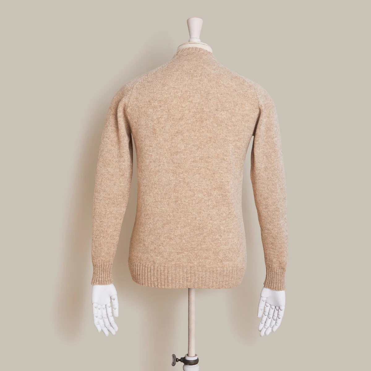 Shetland Sweater In Oatmeal - Image 3