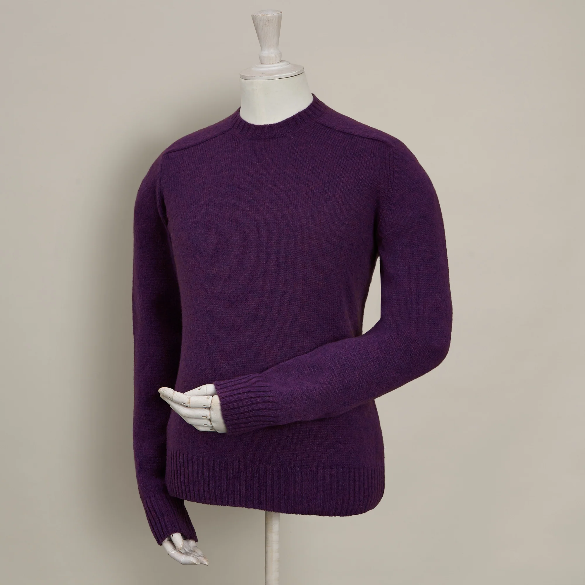 Shetland Sweater In Purple - Image 2