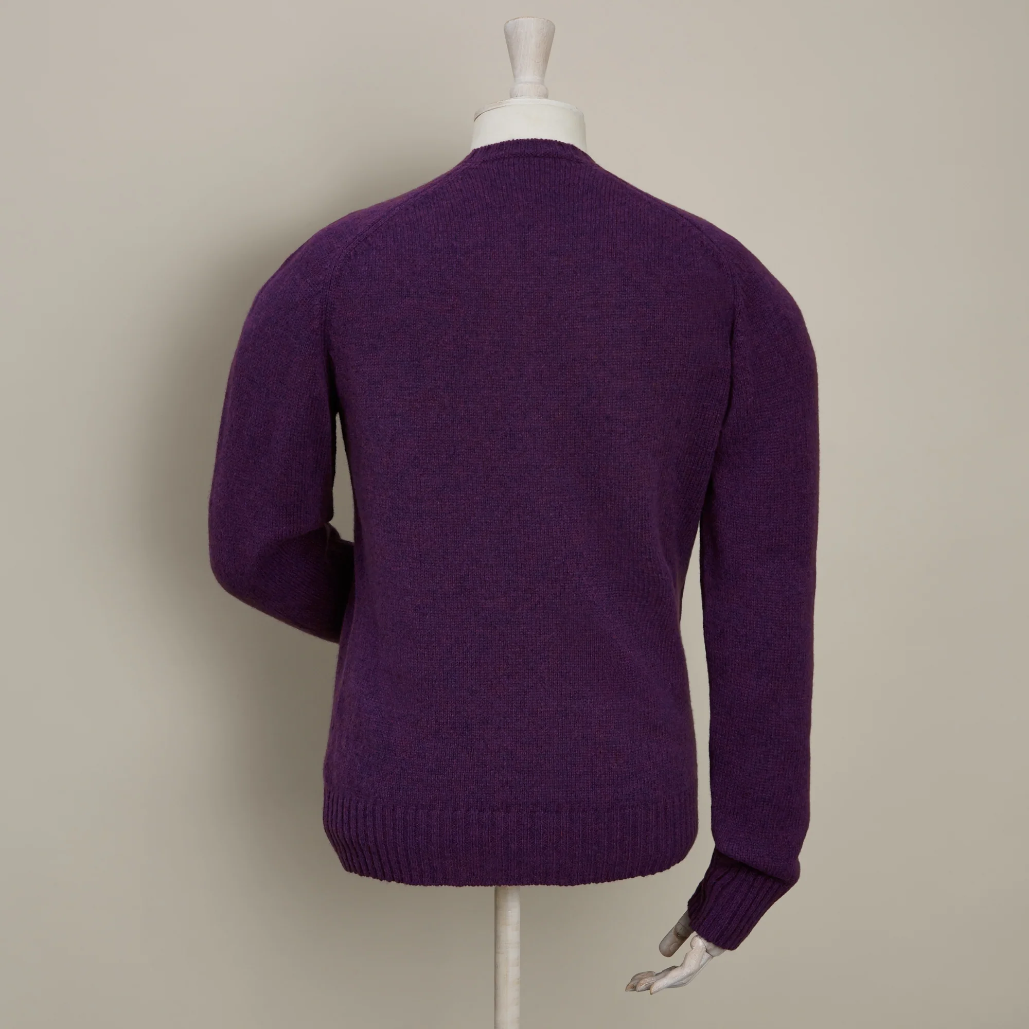Shetland Sweater In Purple - Image 3