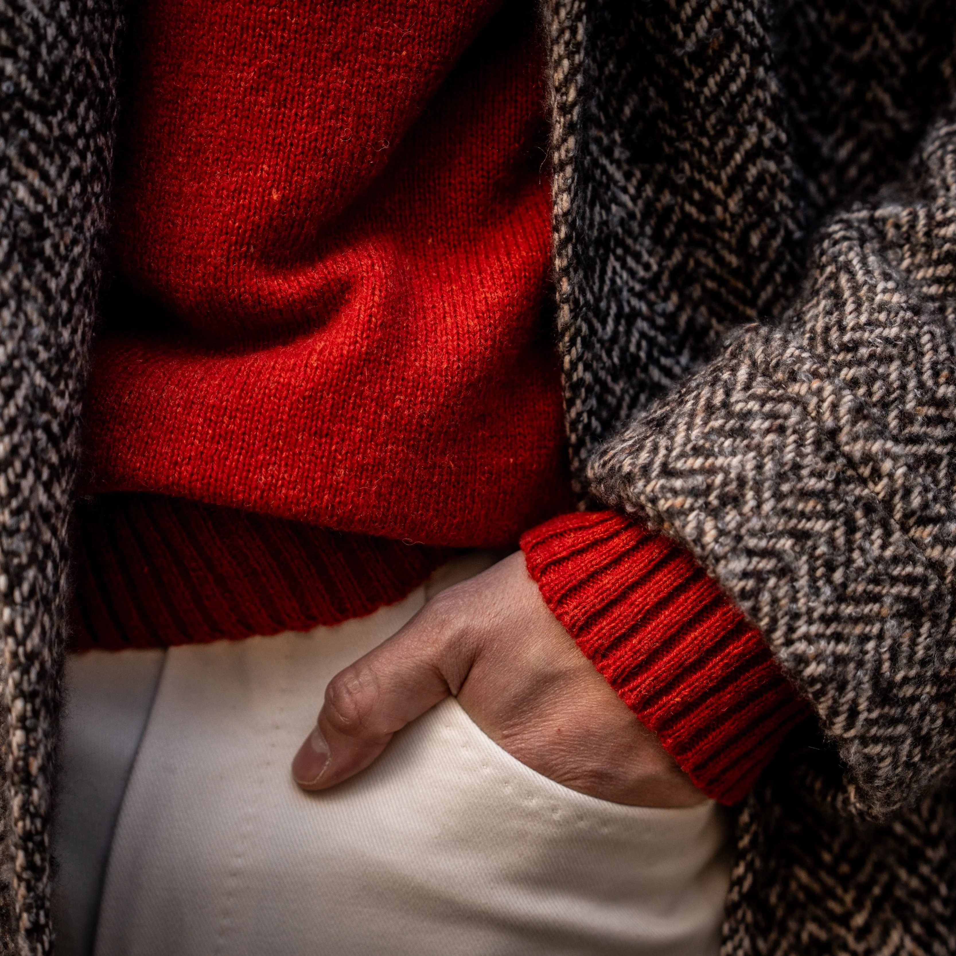 Shetland Sweater In Red - Image 4