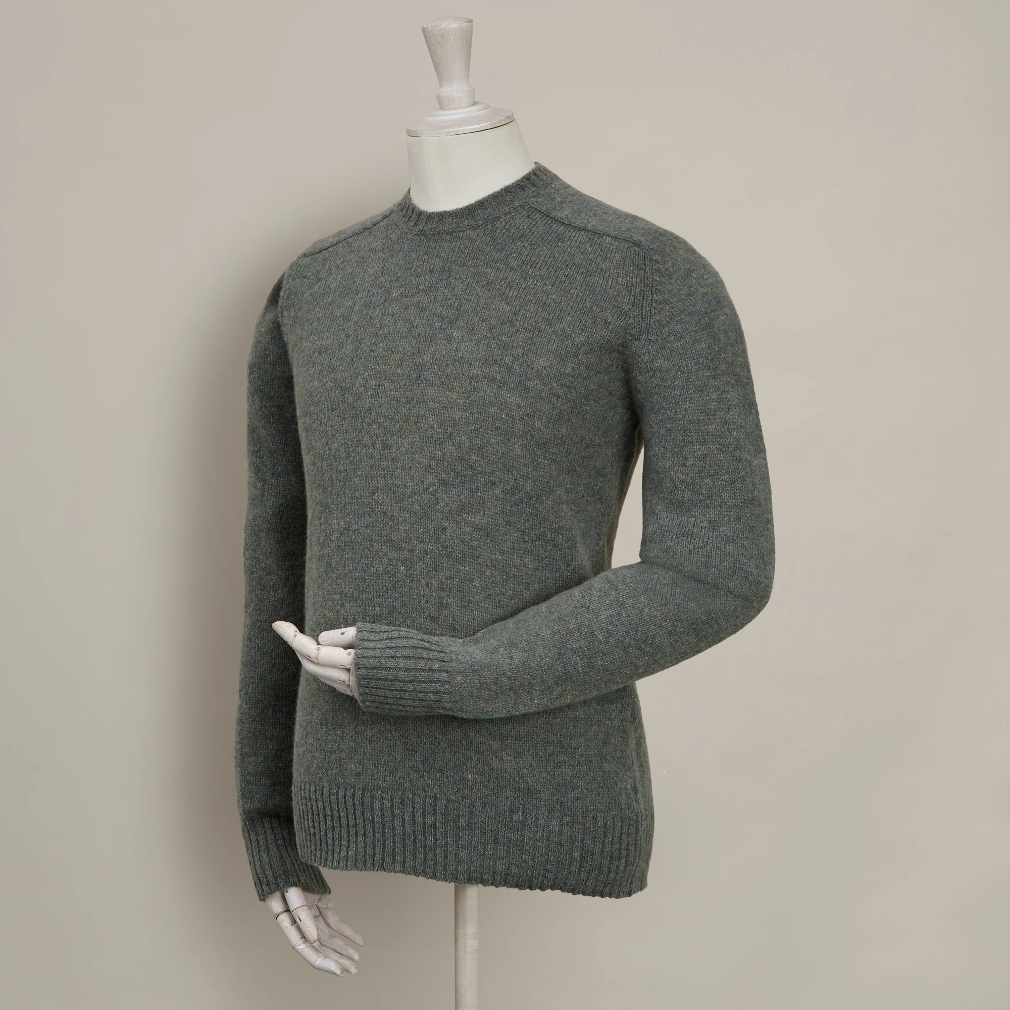 Shetland Sweater In Sage - Image 2