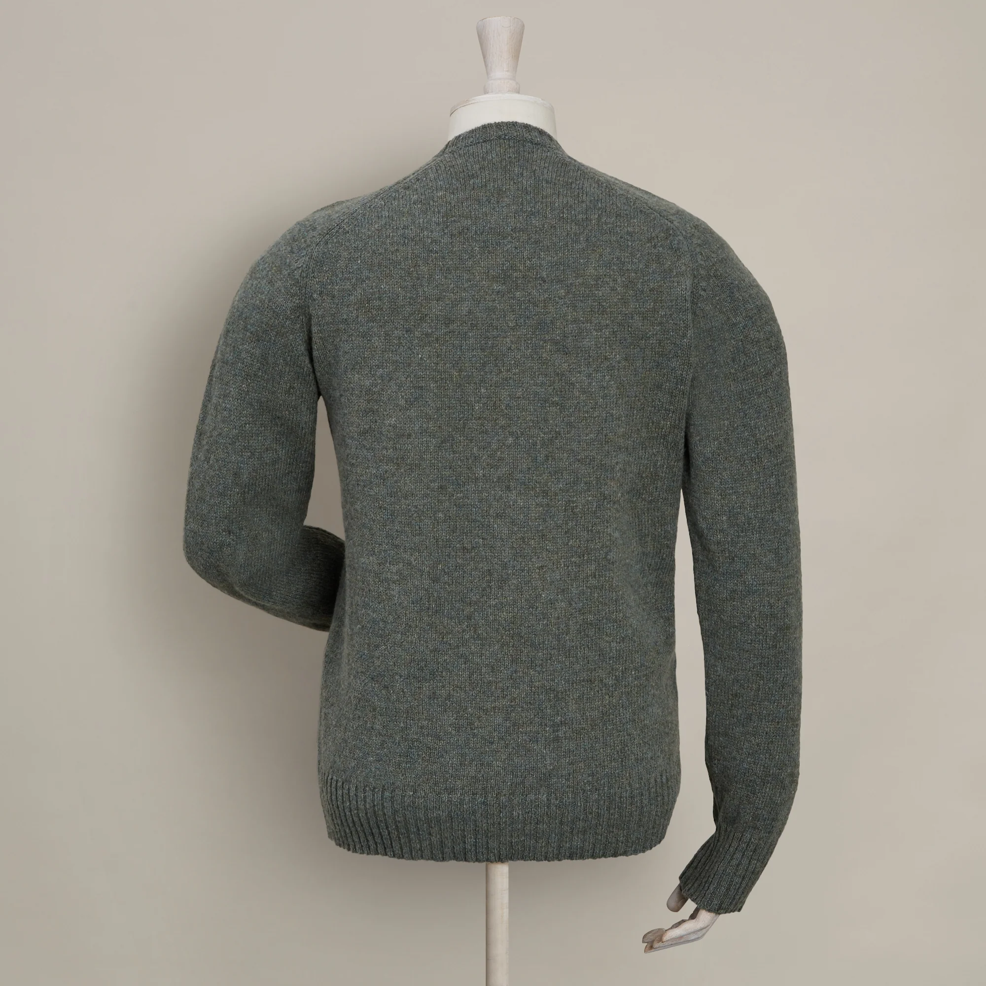 Shetland Sweater In Sage - Image 3